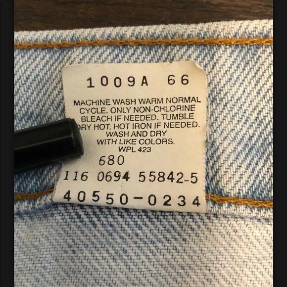 Vintage Jeans 550 Orange Tab Levis Relaxed Fit Tapered Leg 34x36 - Picture 4 of 7
